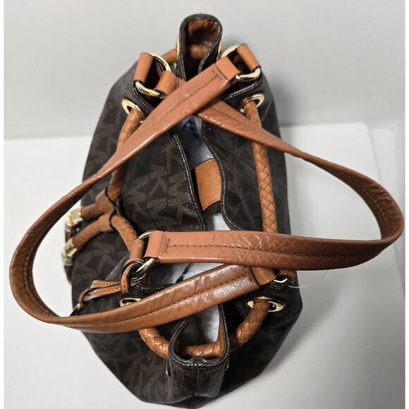 MICHAEL Michael Kors MARINA Hobo Bag Signature Canvas Tassel Drawstring Large - Picture 7 of 16